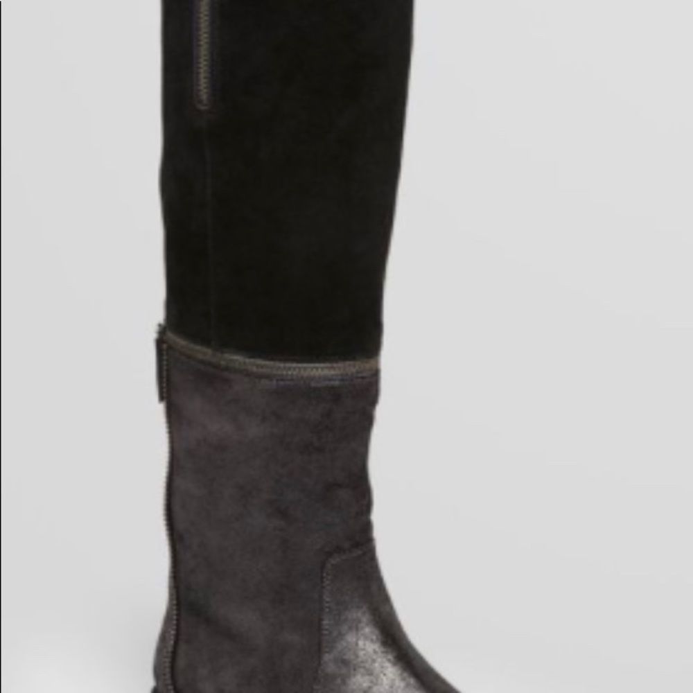 Anthropologie suede & leather tall knee 2 tone Switch Zip-Off high or an… - Picture 4 of 10